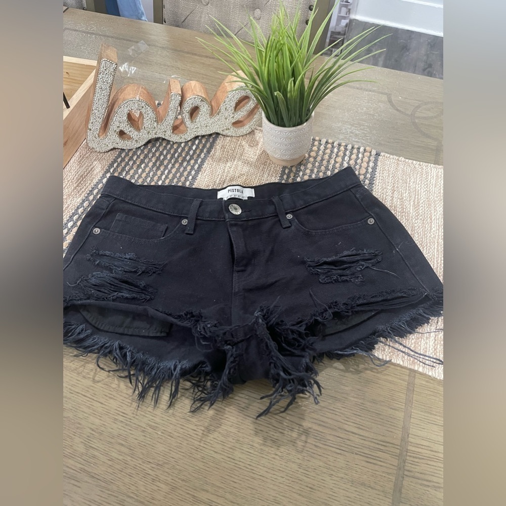 Pistola Gigi Distressed Short Shorts - Picture 2 of 6